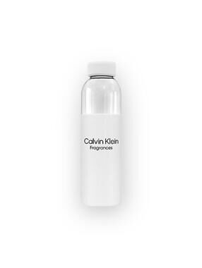new Calvin Klein ⍟ Logo Reusable Water Bottle ⍟ Soft Sleeve Metal Stopper ⍟ CK ⍟
